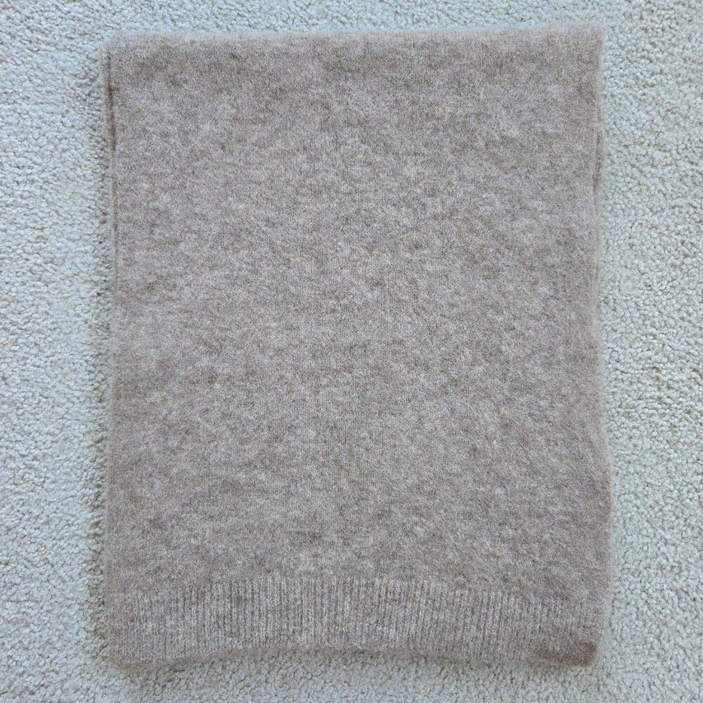 NWOT Sezane Marianne Baby Alpaca Camel Scarf Plush Fuzzy FIRM - Picture 7 of 16